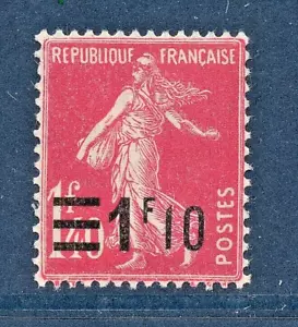TIMBRE N° 228 NEUF ** GOMME D'ORIGINE SANS CHARNIERE - SEMEUSE SURCHARGEE - TTB - Photo 1/1