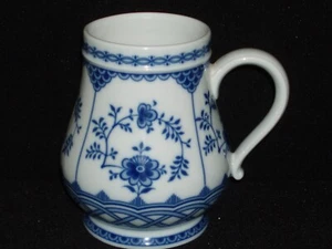 Vintage KAISER PORCELAIN Romantica Line BORNHOLM TANKARD Cobalt Blue & White - Picture 1 of 3