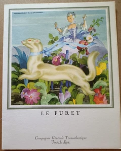 Menu paquebot FRANCE - LE FURET DU BOIS JOLI - RESTAURANT VERSAILLES - 1972 - Imagen 1 de 3