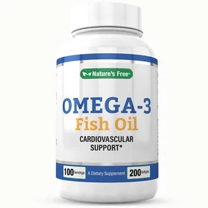 Omega-3 Fish Oil 2000 mg Triple Strength EPA, DHA 200 Softgels - Picture 1 of 3