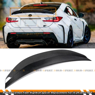 PARA 2015-24 LEXUS RC F RCF ESTILO AG FIBRA DE CARBONO HIGHKICK MALETERO CUBIERTA ALERÓN Foto 1 de 4