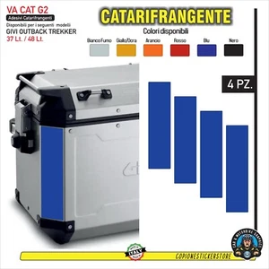 4 Adesivi Catarifrangenti valigie GIVI Trekker Outback 48 e 37 litri CAT G2 - Picture 1 of 2