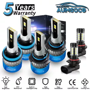 For Ford Escape 2013-2016 6500K Cool White LED Car Light Hi/Lo Fog Bulbs 36000LM - Picture 1 of 12