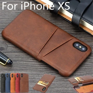 Leather Wallet Case Card Slot Pocket Cover For iPhone 14 13 12 Pro Max X XS 11 8 - Picture 1 of 66
