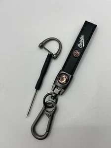 Leather Key Chain Fits Orioles Car Keychain Ring Accessories Keyring Gift Black - Picture 1 of 1