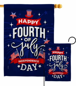 Fourth of July Garden Flag Patriotic Decorative Small Gift Yard House Banner - Picture 1 of 17