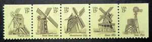 1738 - 1742 MNH 1980 15c Windmills Virginia Illinois Texas Massachusetts Rhode - Picture 1 of 1