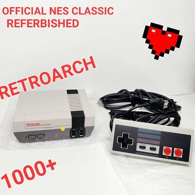 NES Classic Mini Console. Referbished! UPGRADED! Retroarch! Cheats! 1000+ - Image 1 of 4