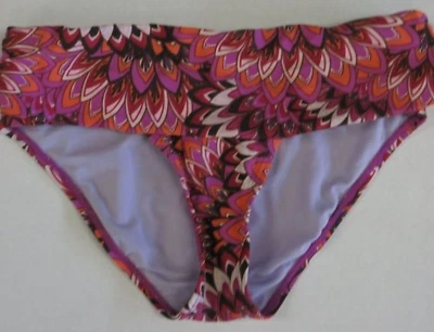 Calcinha de biquíni feminina PRANA estampa de mandala floral tamanho P elástica dobrável - Imagem 1 de 4