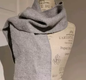 ALPACA WOOL WINTER SCARF CAMARGO GREY - Picture 1 of 5