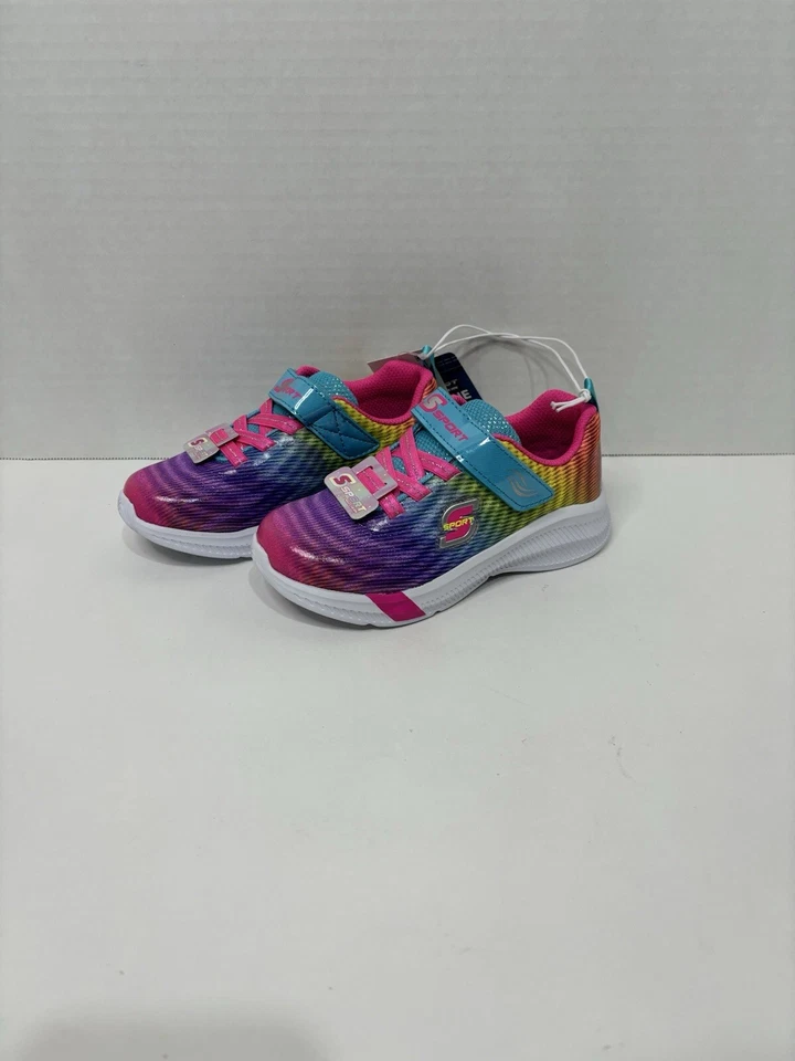 Sport By Skechers Toddler Girls Vivy Rainbow Sneaker Size 12