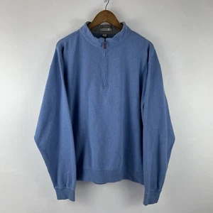 Suéter Peter Millar Para Hombres L 1/4 Cuarto Cremallera De Colección Azul Clásico Lujo Informal Golf - Imagen 1 de 10