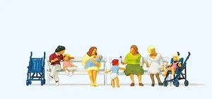 10522 Preiser Ho Set Femmes Assises Avec Poussette Échelle 1:87 - Picture 1 of 1