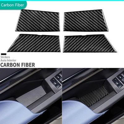 Real Carbon Fiber Interior Door Storage Slot Cover For BMW 5 Series i5 G60 G68 - Image 1 of 4