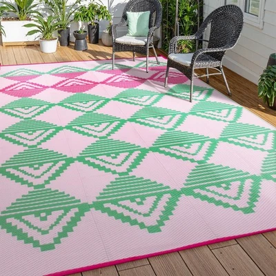 Alfombra Impermeable Exterior 8x10, Alfombra Reversible Exterior Plástico Paja para Patios,... Foto 1 de 4