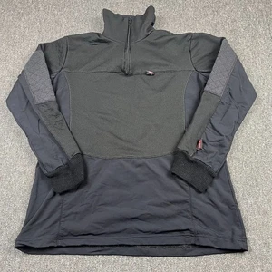 GORE Jacket Mens Medium Black  Windstopper 1/2 Zip Windproof Fleece Breathable - Picture 1 of 11