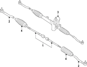 Genuine Nissan Inner Tie Rod 48521-6RZ0B - Picture 1 of 1