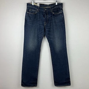 Abercrombie Fitch Jeans Classic Straight Men's 34X34 Blue Y2K Button Fly - Picture 1 of 13