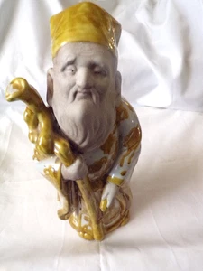 Vintage japanische Statue Kutani Ware GOTT JUROJIN große Keramikfigur 15" hoch - Bild 1 von 16