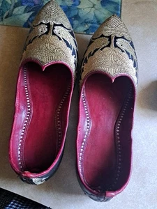 Indische Jutti Schuhe für Damen Größe 10 1/2. 3 1/2 breit - Bild 1 von 4