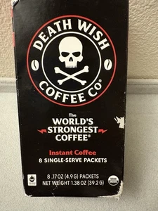 Death Wish Coffee Dark Roast Instant Coffee Packets - 8 CT (Pack of 8) - Picture 1 of 4