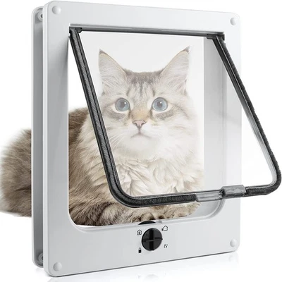 Gattaiola porta gatto 4 vie sportello per cani S-XL sistema di controllo ingresso cani EU - Immagine 1 di 4