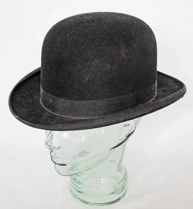 EDLER VINTAGE BOWLER HUT von GRIFFITH BROS Gr. 7 1/8 UK 56 cm GUTER ZUSTAND - Bild 1 von 8