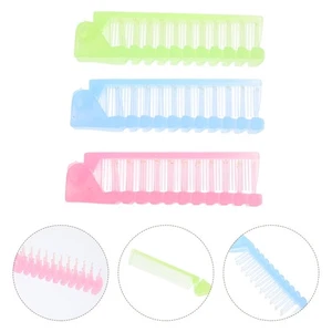 3 Pezzi Pettine Massaggio Antistatico Bambino Portatile Tascabile Spazzola Capelli Pieghevole - Foto 1 di 12