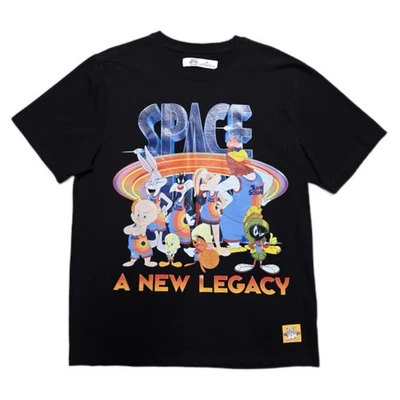 Official Space Jam Bugs Bunny Mens XL Black T Shirt Retro Movie Promo Tee - Image 1 of 4