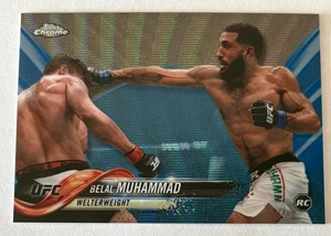 2018 Topps Chrome UFC Belal Muhammad RC Blue Wave SP /75 - Bild 1 von 2