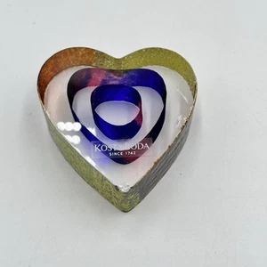 Kosta Boda My Heart By Bertil Vallien Glass Figurine Paperweight Signed AS IS - Picture 1 of 18