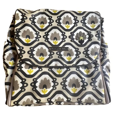 $198 PETUNIA PECKLE BOTTOM Mochila Cuadrada Bolso de Pañales Floral Diseñador Mamá Cartera Foto 1 de 4