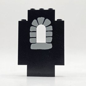 Lego Wall with Stone Window 4444p04 Panel 2 x 5 x 6  6085 / 6086 Castle Vintage