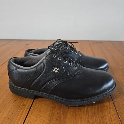 FootJoy FJ Originals Golf Shoes Mens 8 Wide Black Leather Soft Spike 45331 *Read - Image 1 of 4