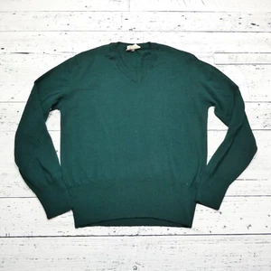 Berkshire Wool Sweater Size Small Green V Neck made in United Kingdom - Picture 1 of 6