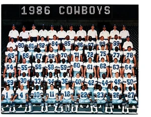 1986 DALLAS COWBOYS 8X10 TEAM PHOTO DORSETT DUTTON NFL AFL FOOTBALL HOF - Picture 1 of 1