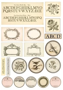 Ausschneidebogen-Bastelpapier-Scrapbooking-A4-250g-Vintage-16114 - Bild 1 von 1