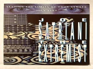 JOE SATRIANI VINTAGE 1992 PROMOTIONAL THE EXTREMIST LARGE POSTCARD RELATIVITY - Picture 1 of 2