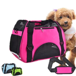 Portable Breathable Pet Puppy Dog Cat Travel Bag Carrier House Kennel Cage Tote - Imagen 1 de 11