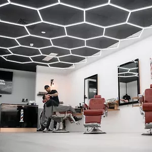 2025 NEU Hexagon LED Lampe Röhren Werkstatt Garage Decken Leuchte Beleuchtung DE - Bild 1 von 26