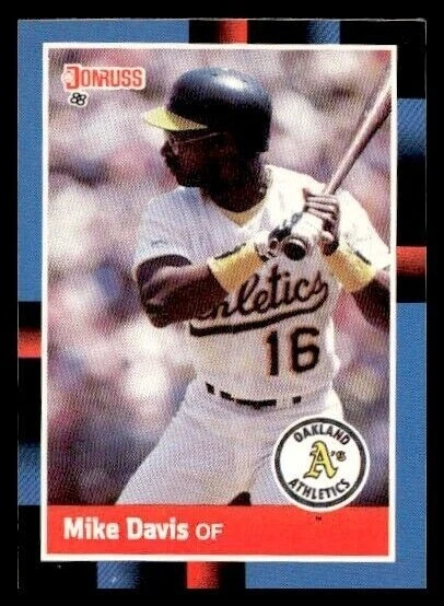 1988 Donruss  #281  Mike Davis    Outfield   Oakland Athletics FREE shipping - Image 1 of 1