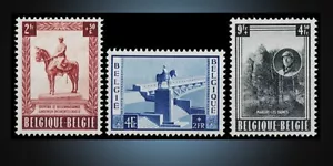 1954 BELGIUM 20Th. ANNIV. OF THE DEATH OF KING ALBERT I SCT. B555 - B557 - Picture 1 of 1