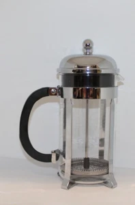 Mini prensa francesa de acero inoxidable marca Starbucks vidrio Pyrex, ligeramente usado - Imagen 1 de 9
