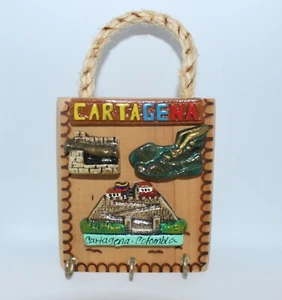 NUEVO Organizador Llavero Colombia Artesanía Colombiana Hecho a Mano Material Madera - Imagen 1 de 2
