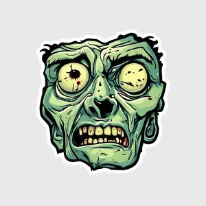 Green Zombie Decal, Spooky Scary Vinyl Stickers Decals, Halloween Decal - Bild 1 von 12