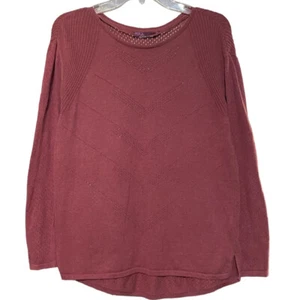 Maglione/top donna Prana colore rosso chiaro vino cotone maglia leggero taglia XS - Foto 1 di 7