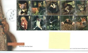 GB - FIRST DAY COVER - FDC - COMMEMS -2004- WOODLAND ANIMALS - Pmk TH - Picture 1 of 1