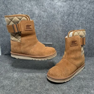 Sorel Newbie Boots Womens Uk 5.5 Elk/British Tan Leather Suede Mid-Calf Strap - Picture 1 of 9