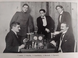 ECHECS TARRASCH 1914 GRANDS MAITRES RUSSIE ST PETERSBURG ILLUSTRATIONS CHESS - Foto 1 di 6