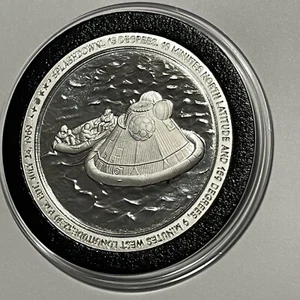 50th Anniversary Apollo 11 Series PROOF Coin 1 Troy Oz .999 Fine Silver Round - Picture 1 of 10